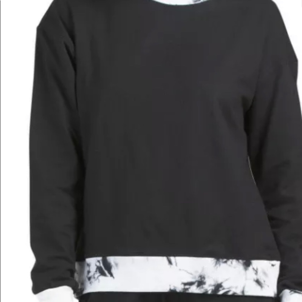 NWT Nanette Lepore Play Tie Dye Trim Sweatshirt Size L‎